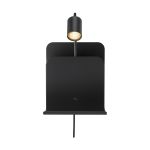 Nordlux Wandleuchte Roomi Metall Schwarz | IP20 - Geeignet für 1x GU10 - mit USB