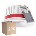 Multipack 20x Ledvance Spot LED Fire Rated Aluminium Blanc 8W 720lm 36D - 940 Blanc Froid | Diamètre 68mm - IP65 - Meilleur rendu des couleurs - Dimmable