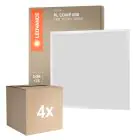 Multipack 4x Ledvance Panneau LED Compact Aluminium Blanc 33W 3630lm - 865 Lumière du Jour | 60x60cm